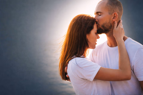 Man and woman in a embrace